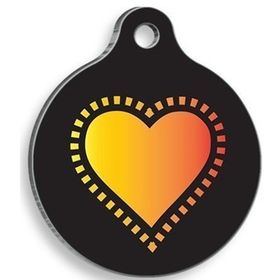 Pet Tag Art Güneş Kalp Yuvarlak Small 2.5 cm Kedi Ve Köpek Künyesi