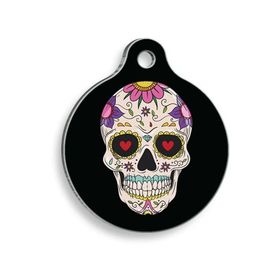 Pet Tag Art Kurukafa Yuvarlak Köpek Künyesi