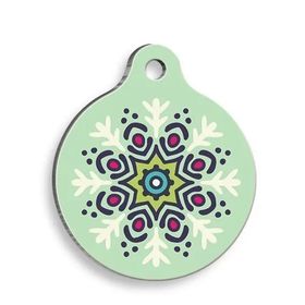Pet Tag Art Mandala Yuvarlak Small 2.5 cm Kedi Ve Köpek Künyesi