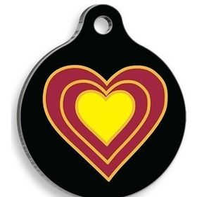 Pet Tag Art Medium 3 cm Aşk Yankılansın Yuvarlak Kedi Ve Köpek Künyesi