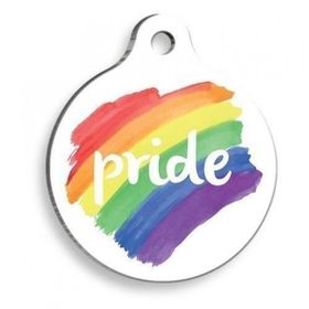 Pet Tag Art Qr Smart ID Gökkuşağı Pride Kedi ve Köpek Künyesi