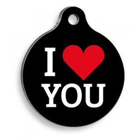 Pet Tag Art Qr Smart ID I Love You Kedi ve Köpek Künyesi