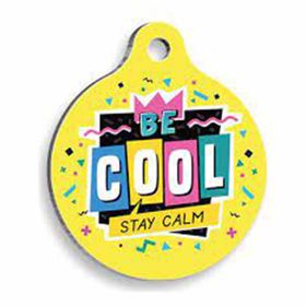 Pet Tag Art Rahat Ol Yuvarlak 2,5 cm Kedi Künyesi