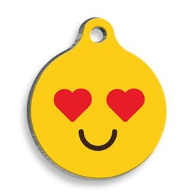 Pet Tag Art Sevgi Dolu Yuvarlak Medium 3 cm Kedi Ve Köpek Künyesi