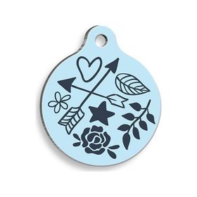 Pet Tag Art Sevgi Temalı Yuvarlak Köpek Künyesi