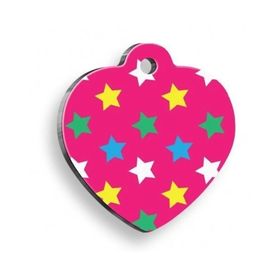 Pet Tag Art Yıldızlar Kalp Şekilli Kedi ve Köpek Künyesi