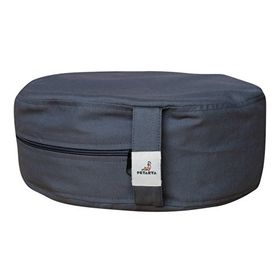 Petarya Zafu Gri Karabuğday Kabuğu Dolgulu Meditasyon Minderi