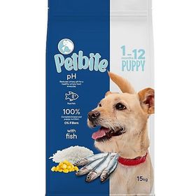Petbite Yavru Köpek Balık Etli 15 kg Kuru Köpek Mama