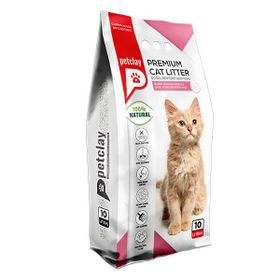 Petclay Pudra Kokulu İnce Renkli Taneli 10 lt Kedi Kumu