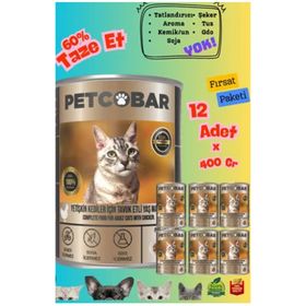 Petcobar Yetişkin Kuzu Etli 12x400 gr Yaş Mama
