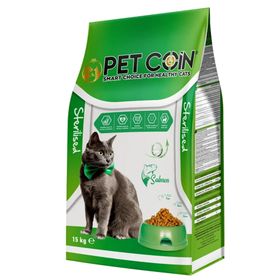 Petcoin 15 kg Sterilised Somonlu Kısırlaştırılmış Yetişkin Kedi Maması