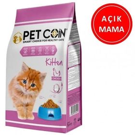 Petcoin Tavuk Etli 1 kg Açık Yavru Kedi Maması
