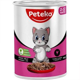 Peteko 12x400 gr Jöleli Tavuklu Yavru Kedi Yaş Maması