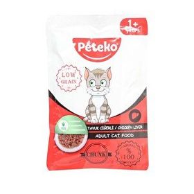 Peteko 85 gr Jöleli Tavuklu Ciğerli Pouch Kedi Maması