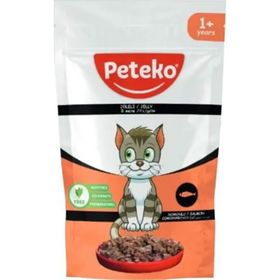 Peteko Somonlu Yetişkin Kedi 24x85 gr Yaş Mama