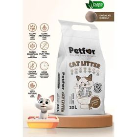 Petfor 20 lt Aktif Karbonlu Yeni Nesil Organik Kedi Kumu
