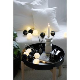 Petite Black And White Işıklı Top Aydınlatma