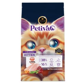 Petiva 1.5 kg Tavuk Etli Yavru Kedi Maması