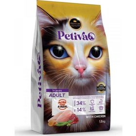 Petiva 1.5 kg Tavuklu Yetişkin Kedi Maması