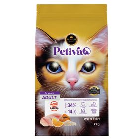 Petiva 7 kg Yetişkin Kediler İçin Balık Etli Kuru Kedi Maması