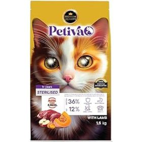 Petiva Kısırlaştırılmış Yetişkin Kediler İçin Kuzu Etli 1.5 kg Kuru Kedi Maması