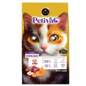 Petiva Kısırlaştırılmış Yetişkin Kuzu Etli 1.5 kg Kuru Kedi Mama