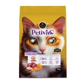 Petiva Kısırlaştırılmış Yetişkin Kuzu Etli 3 kg Kuru Kedi Mama