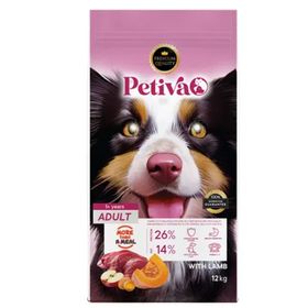 Petiva Yetişkin Köpekler İçin Kuzu Etli 12 kg Kuru Köpek Maması