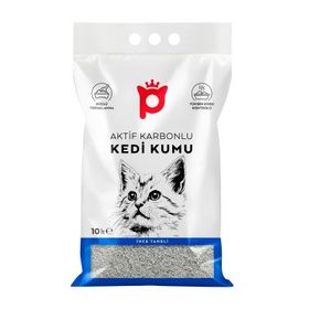 Petlebi Aktif Karbonlu Parfümsüz İnce Taneli Topaklanan 10 lt Bentonit Kedi Kumu