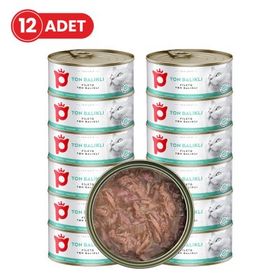 Petlebi Sos İçinde Fileto Taze Ton Balıklı 12x70 gr Kedi Konservesi