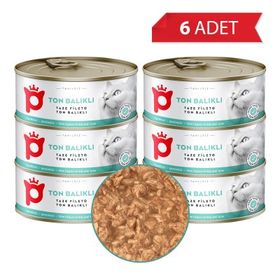 Petlebi Sos İçinde Fileto Taze Ton Balıklı 6x70 gr Kedi Konservesi