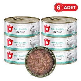 Petlebi Sos İçinde Fileto Taze Ton Balıklı 6x70 gr Kedi Konservesi