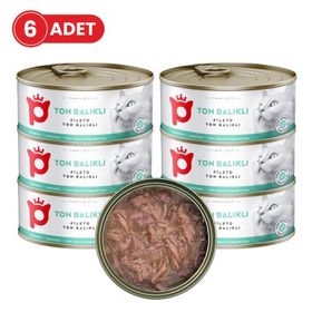 Petlebi Sos İçinde Fileto Taze Ton Balıklı 6x70 gr Kedi Konservesi