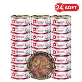 Petlebi Sos İçinde Fileto Taze Ton Balıklı ve Karidesli 24x70 gr Kedi Konservesi
