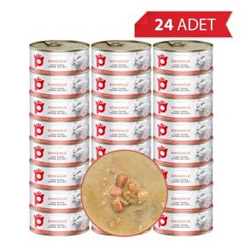 Petlebi Sos İçinde Parça Taze Somonlu 24x70 gr Kedi Konservesi
