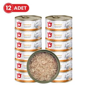 Petlebi Sos İçinde Tiftiklenmiş Taze Tavuk Etli 12x70 gr Kedi Konservesi