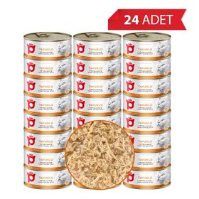 Petlebi Sos İçinde Tiftiklenmiş Taze Tavuk Etli 24x70 gr Kedi Konservesi