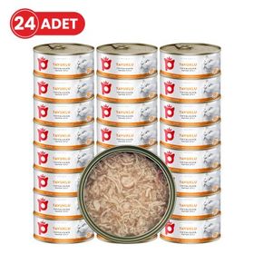 Petlebi Sos İçinde Tiftiklenmiş Taze Tavuk Etli 24x70 gr Kedi Konservesi
