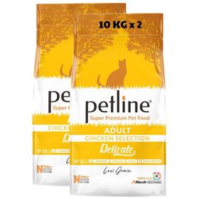 Petline Delicate Düşük Tahıllı Tavuklu 2x10 kg Yetişkin Kuru Kedi Maması