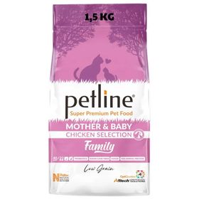 Petline Family Mother&Baby Düşük Tahıllı Tavuklu 1.5 kg Yavru Kedi Maması