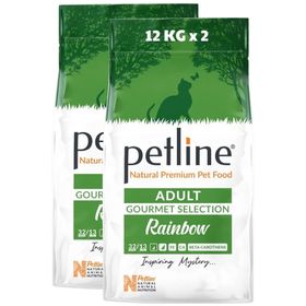 Petline Gourmet Kuzu Etli Tavuklu Ciğerli 2x12 kg Yetişkin Kedi Maması