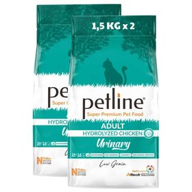 Petline Urinary İdrar Yolu Problemli Kediler Tahılsız Hipoalerjenik Tavuk Etli 2x1.5 kg Yetişkin Kuru Kedi Maması