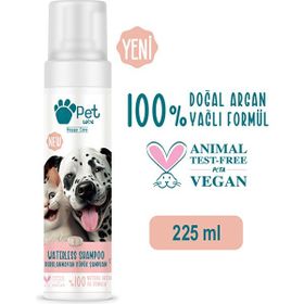 Petlove 225 ml Çilek Durulanmayan Köpük Şampuan