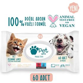 Petlove 60 Adet Evcil Hayvan Temizleme Mendili
