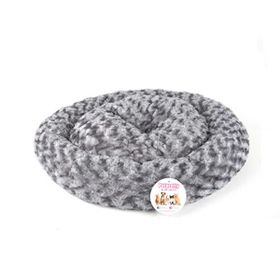 Petpretty 55x55 cm Gri Kedi ve Köpek Peluş Simit Yatak