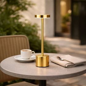 Petrix 31 cm Gold Dekoratif Şarjlı Dokunmatik Masa Lambası