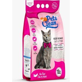 Pets Clean 10 lt Bebek Pudra Kokulu Kedi Kumu