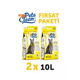 Pets Clean Natural Kokusuz 2x10 lt Kedi Kumu
