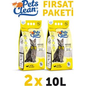 Pets Clean Natural Kokusuz 2x10 lt Kedi Kumu
