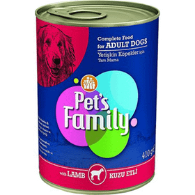 Pets Familiy Kuzu Etli 1x410 gr Konserve Köpek Maması